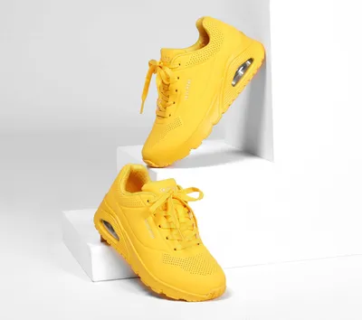 Image de Skechers Baskets Uno Stand on Air jaune pour femme