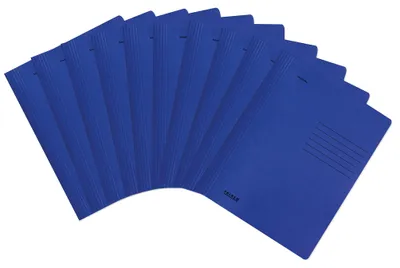 Immagine prodotto di FALKEN, 10 raccoglitori a cartoncino per documenti, piegati, formato DIN A4, colore blu scuro