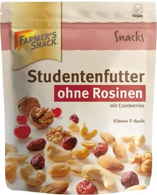 Produktbild von Farmer's Snack Studentenfutter ohne Rosinen 125g