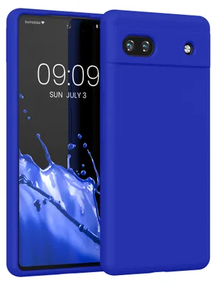 Produktbild von kwmobile Handyhülle für Google Pixel 6a Hülle, für Pixel 6a Case - Hülle Silikon - kabelloses Laden - Baltik Blau