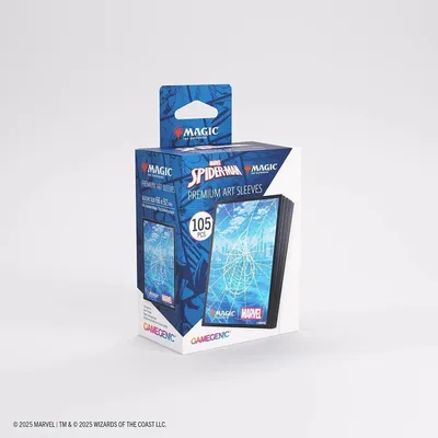 Imagen del producto de Fundas premium para cartas de Magic: The Gathering, colección Marvel's Spider-Man, diseño: Isla de Spider-Man