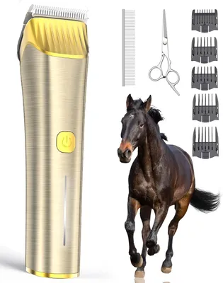 Productafbeelding van Draadloze tondeuse voor paarden - stil - 7000 omw/min - 2 snelheden - met 5 opzetkammen