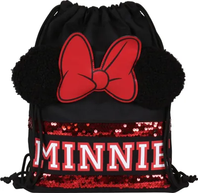 Obrázek produktu pro Disney Minnie Mouse sportovní taška/batoh černo-červená 32x39 cm