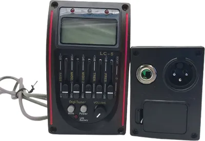 Produktbild von 1 Set LC-5 Akustik-Gitarren-Pickup 5-Band-EQ-Equalizer-System mit Turner Backlight einstellbares Volumensteuerungssteuer-Rot