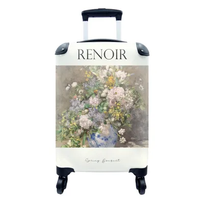 Produktbild von MuchoWow® Koffer Handgepäck Trolley Rollkoffer Kleine Reisekoffer mit 4 Rollen - Frühlingsstrauß - Renoir - Blumen - Cabin Size < 55x40x23 cm & 55x40x20 cm - Fotokoffer - Kabinenkoffer - Boardgepäck - Reise-Box - Reisekoffer - Reisegepäck - Koffer mit Bild - Trolley für Kinder
