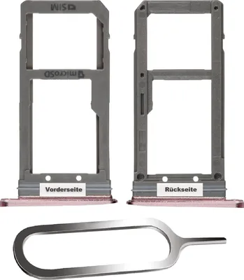 Produktbild von Samsung Galaxy S7 G930F Sim Karten Halter Tray Adapter Fach Stecker Slot + Nadel Pink Rosa