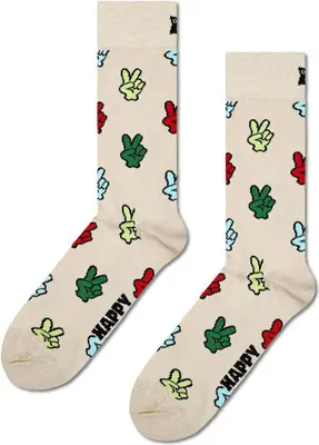 Image de Happy Socks Victory Sign Chaussettes Crew Multicolores EU 36-40 Hommes,Femmes Multicolores EU 36-40