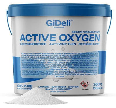 Produktbild von GiDeli Aktivsauerstoff 3kg, Natriumpercarbonat, Reinigungsmittel, Haushalt