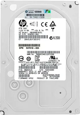 Immagine prodotto di Disco rigido HP MB2000FBUCL 2TB 7200Rpm Sas II 3,5'' pollici 638521-001