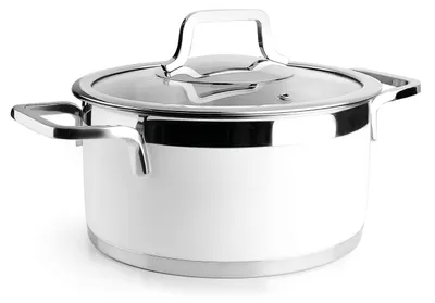 Image de Lacor Marmite de buffet en acier inoxydable avec couvercle - Blanc Lacor Marmite de buffet en acier inoxydable avec couvercle - Blanc