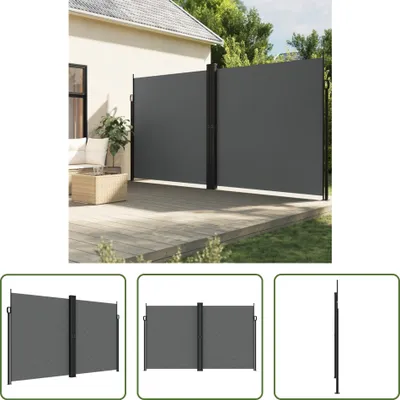 Image de The Living Store Store latéral extensible Anthracite 200x600 cm
