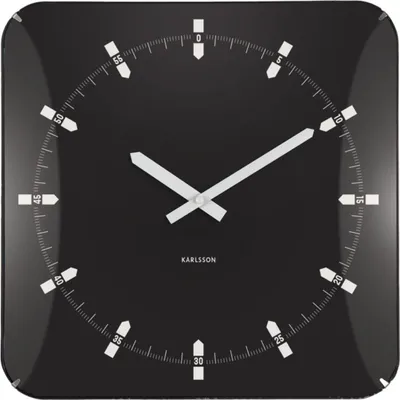 Produktbild von Karlsson - Wanduhr Sucinto Dome Square - Schwarz - 35x35x35cm