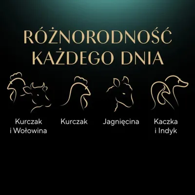Marketing image showing different types of meat with Polish text.