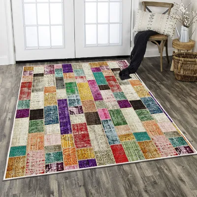 Produktbild von Conceptum Hypnose, ELS1879- ELS1879HFT, Bunt, Teppichläufer, 80 x 150 cm, 100% Samtstoff