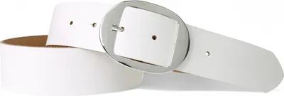 Produktbild von Ledergürtel Damen Echtleder 3,8 cm, ovale Schnalle silber glänzend, FRONHOFER