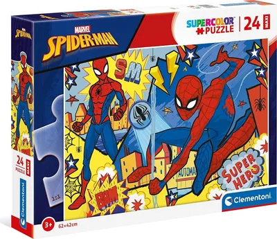 Immagine prodotto di Clementoni puzzle 24 maxi SuperKolor SpiderMan 24216