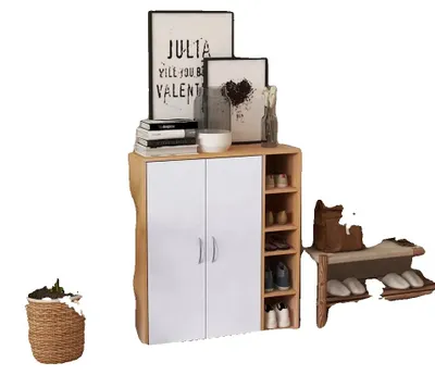 Image de Meuble de salon, aggloméré, 76 cm H x 120 cm L x 40 cm P, à monter, capacité de charge 90 kg, 3 étagères