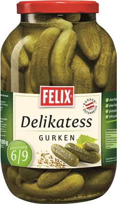 Produktbild von Delikatess Gurken 6-9 3400ml von Felix