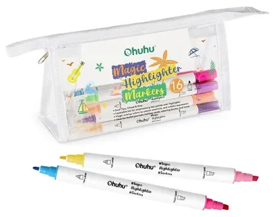 Obrázek produktu pro Zvýrazňovací fixy OHUHU Magic Highlighter, 16 ks v pouzdře