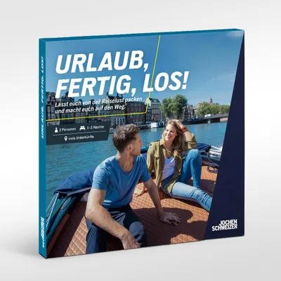 Produktbild von Jochen Schweizer Geschenkbox Kurztrip; Erlebnis verschenken oder selbst erleben;