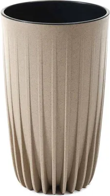Produktbild von HowHomely Blumentopf Rund 42 cm Höhe, Pflanzkübel, Hellbraun Übertopf für garten balkon