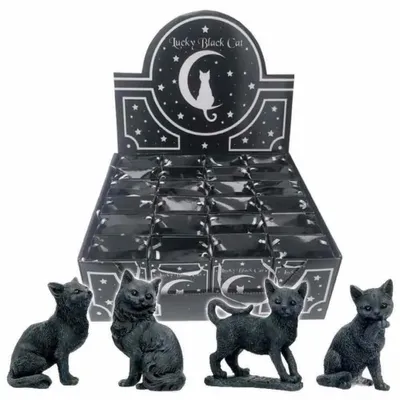 Imagen del producto de Gato negro como amuleto, 9 cm