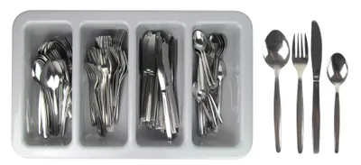 Produktbild von 240-teiliges Besteckset inkl. Besteckkasten - Edelstahl - Spülmaschinenfest