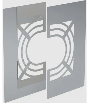 Produktbild von Jeremias DW-FU Deckenblende Hinterlüftung 100mm zweiteilig 0-30Grad doppelwandiges Edelstahl Abgassystem