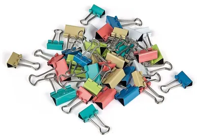 Productafbeelding van MAUL Vouwklip, mauly®, veerstalen metaal, 24 stuks, 0 mm, verkrijgbaar in de kleuren: wit, blauw, bruin, groen, roze, turquoise