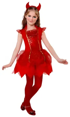 Obrázok produktu pre Démonický diabolský kostým pre dievčatá Halloween Kostým červený