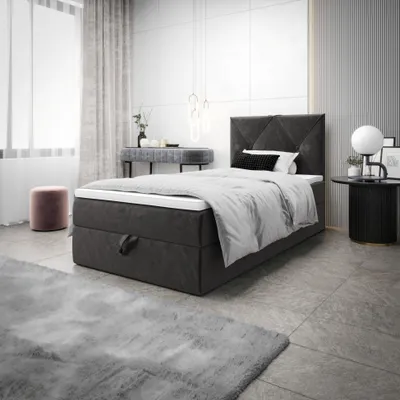 Obrázek produktu pro Jednolůžková hotelová postel 100x200 LILIEN 1 - šedá