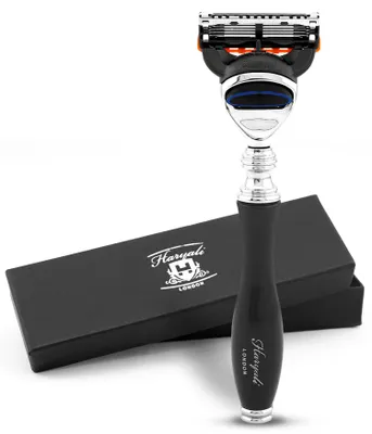 Produktbild von Nassrasierer Premium 5 Edge Herrenrasierer, Körper- und Gesichtsrasierer, schwarz Packung, Rasierer mit verstellbarer Klinge & hochwertigem