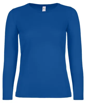 Productafbeelding van B&C - "#E150" T-shirt voor dames, lange mouwen, model LT1898 (maat M) (koningsblauw)