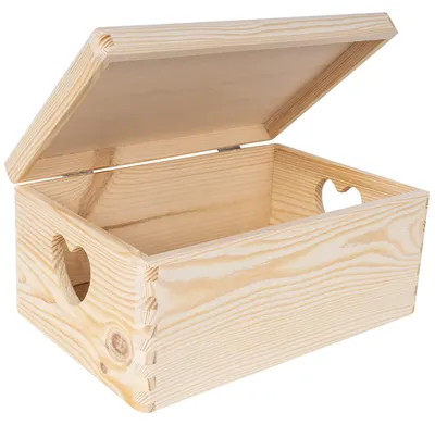 Productafbeelding van Creative Deco Grote Houten Doos Opberg-Kist, 30 x 20 x 14 cm (+/-1cm)
