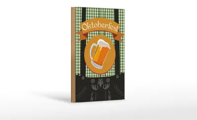Produktbild von Holzschild Alkohol 12x18cm Bier
