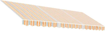 Image de vidaXL Toile de store Multicolore Rayé 4,5x3 m