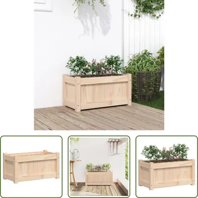 Produktbild von The Living Store Pflanzkübel 60x31x31 cm Massivholz Kiefer