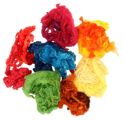 Produktbild von Bluefaced Leicester Locken Wolle – Farbmix Floating Color