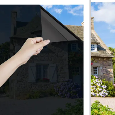 Productafbeelding van Raamfolie voor zonwering en privacy, zwart 30x200cm