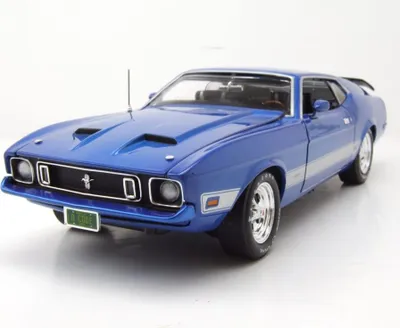 Produktbild von Auto World 1323 Ford Mustang Mach 1 Class of 1973 blau 1:18