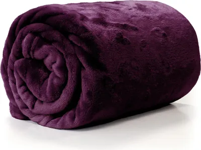Produktbild von Unique Living Plaid/Decke - Fleece - dunkelviolett - 130 x 180 cm