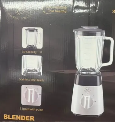 Produktbild von Standmixer – 500W, 1,5L Glasbehälter, Edelstahlklingen, 2 Geschwindigkeiten