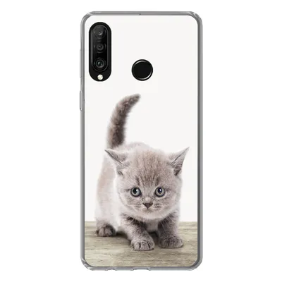 Produktbild von MuchoWow® Handyhülle Schutzhülle Hülle für Huawei P30 Lite Kätzchen - Katze - Haustiere - Jungen - Kinder - Mädchen Silikon Softcase Handy Hülle - Handyhülle