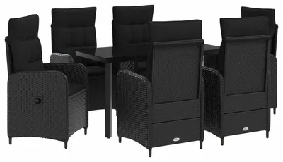 Image de Ensemble de 7 coussins pour canapé, noir