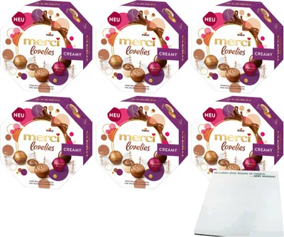 Produktbild von Merci Lovelies Creamy 6er Pack (6x185g Packung) + usy Block