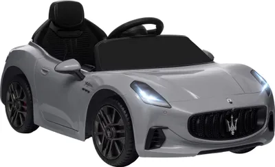 Produktbild von AIYAPLAY Kinder Elektroauto 12V Kinderauto mit 2,4 GHz Fernbedienung, 2 Motor, Kinderfahrzeug mit Hupe, LED, Musik, Sanftstart, Elektrofahrzeug mit Hilfsrad, für 3-5 Jahre Kinder, Grau