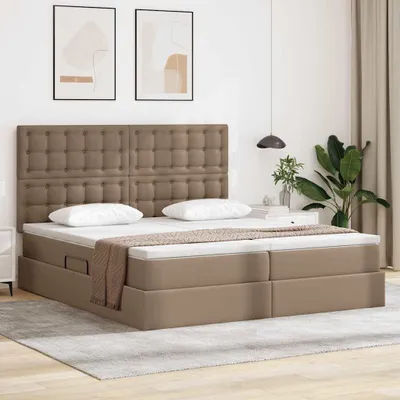 Produktbild von Maison Exclusive - Aufbewahrungsbett mit Matratze Cappuccino 200 x 200 cm