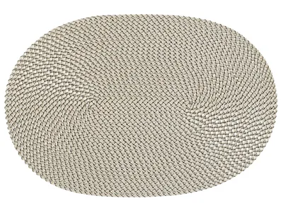 Produktbild von Tischset oval ecru 33x45 cm Basket Platzset abwaschbar Platzdeckchen geflochten