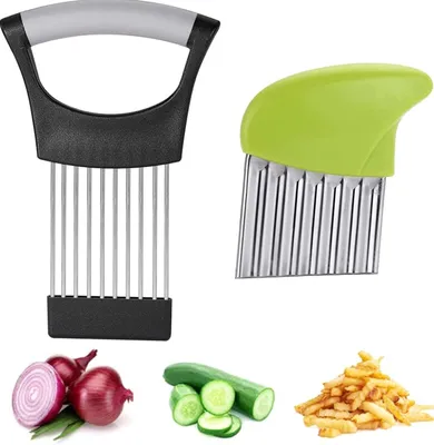 Produktbild von Gemüseschneider Wellenschneider mit Zwiebelhalter, robust