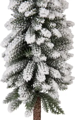 Image de Clayre & Eef Mini-sapin de Noël artificiel Ø 10x60 cm Vert Bois